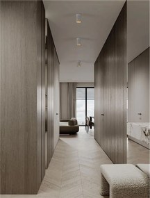 Spot aplicat design decorativ ciment, PELIA piatra neagra