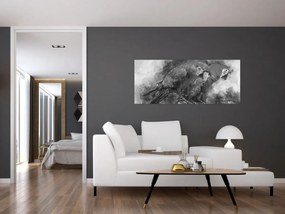 Tablou - Acuarelă papagali (120x50 cm)