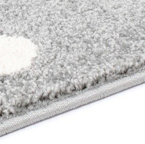 Covor de calitate, gri ,pentru copii, cu pinguin Lăţime: 160 cm | Lungime: 220 cm