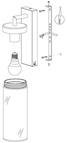 Eglo 97261 - Aplica perete exterior BOVOLONE 1xE27/60W/230V
