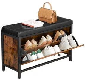 Pantofar VOREN maro/negru