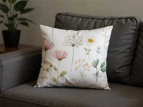 Fata de perna din bumbac PETALUNE POLY 45x45 cm, crem