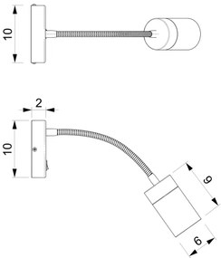 Lampă flexibilă JOKER 1xGU10/8W/230V alb/auriu