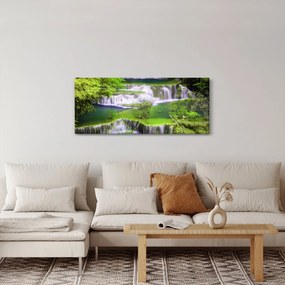 Tablou - Cascada Huay Mae Khamin, Kanchanaburi, Thailanda (120x50 cm)