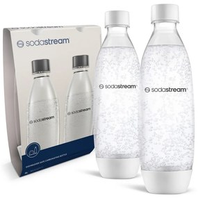 Sticlă Sodastream Fuse White 2x 1 l, lavabilă înmașina de spălat vase