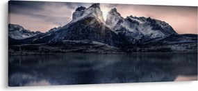Tablou lacul cu munte (120x50 cm)