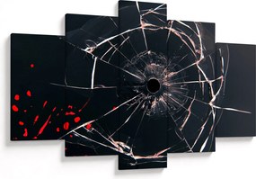 Tablou abstract - sticla spartă (150x105 cm)