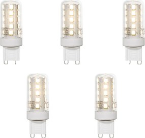 Set de 5 becuri LED G9 clare 2W 370 lm 3000K