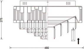 Brilagi - Plafonieră LED dimabilă CROWN LED/41W/230V diam. 48 cm neagră + telecomandă