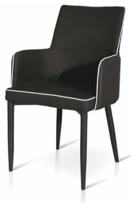 Scaun tip fotoliu Molino, structura metalica, tesatura - BEJ
