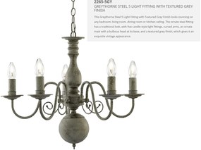 Lustra stil rustic Greythorne 5L 2265-5GY SRT