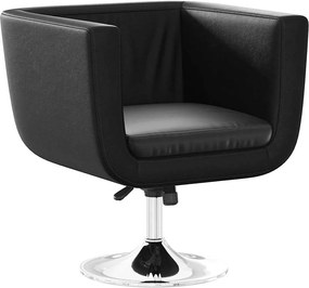 vidaXL Scaun de bar, negru, piele ecologică