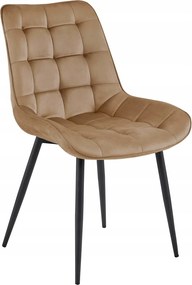 Maro scaun bucatarie BERA din catifea cu picioare negre