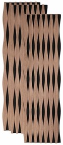 Panou riflaj acustic decorativ, MDF si pasla, AC42, 240x30x1.8cm, Tec