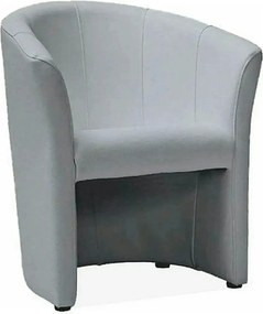 Fotoliu TM-1, gri/negru, piele ecologica/plastic, 67x60x76 cm