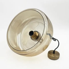 Lustră cu cablu AMAYA 1xE27/15W/230V aurie/bej fumuriu