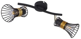 Plafoniera moderna metalica negru-aurie PURRA 2L 54814-2 GL