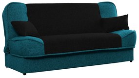 Canapea extensibila ASIA NEW turcoaz-negru, 194/86/95 cm
