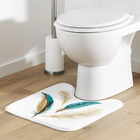 Covoraș de baie alb pentru WC 45x45 cm Plumiss – douceur d'intérieur