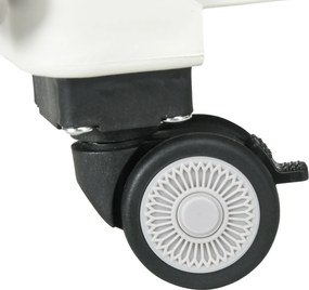 HOMCOM Cărucior Pliabil pentru Cumpărături cu Roți pentru Scări și Mâner Telescopic, Capacitate 80 kg, 51L, Cărucior din Aluminiu pentru Cumpărături și Camping, Alb, 52 x 48 x 100 cm | Aosom Romania