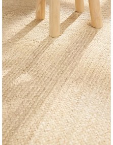 Covor culoare naturală deschisă reversibil, țesut manual din iută 80x150 cm Sharmila Natural White – Hanse Home