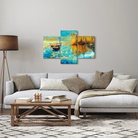 Tablou - Lacul cu bărci (90x60 cm)