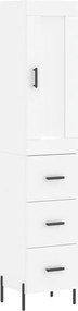 vidaXL Dulap înalt, alb, 34,5x34x180 cm, lemn prelucrat