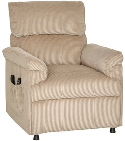 HOMCOM Fotoliu de masaj cu moduri de vibrații, funcție de încălzire, motor silențios, funcție de memorie, oțel, tapițerie din material textil, Maro | Aosom Romania