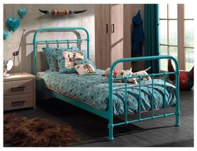 Pat metalic pentru copii Vipack New York, 90 x 200 cm, verde mat