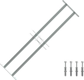 vidaXL Grilaj de siguranță pentru ferestre cu 2 bare transversale 700-1050 mm