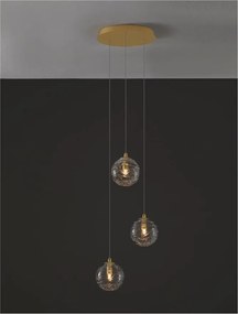 Lustra moderna cu 3 Pendule design decorativ COEN auriu