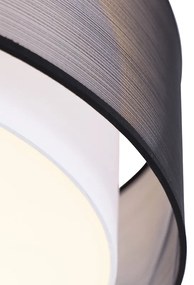 Plafoniera moderna neagra cu alba 50 cm 3 lumini - Drum Duo