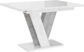 Masă lemn masiv alb Dining extensibilă BellaVista 120/160x90 cm