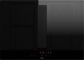 Plitа vitroceramica incorporabila cu sistem de aspirare Elica NikolaTesla Velvet BL/A/72, 7,2 kW, Capacitate de aspirare 620 m³/h, Autocapture, Comfort Silence, Bridge Zone, Stop&Go, Negru