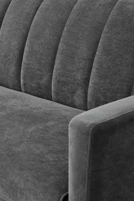 Canapea extensibila Armando velvet gri – H78 cm