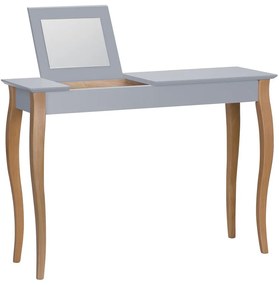 Masă de toaletă cu oglindă Ragaba Dressing Table, lungime 105 cm, gri