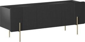 Dulap TV Malmi 150 cm - negru mat / picioare aurii