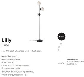 Lampadar modern minimalist stil scandinav Lilly negru 48613003 NL