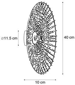 Lampă de perete orientală bej cu mărgele - Moti