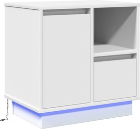 vidaXL Dulap de noapte cu sertar Alb 50 x 34,5 x 50 cm Lemn compozit