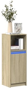 vidaXL Dulap cu LED, stejar sonoma, 38x34x100 cm, lemn prelucrat
