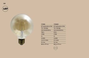 Bec decorativ cu filament LED E27 7W 2700K 11526A GL
