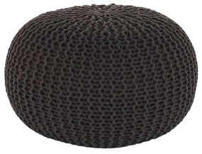 Pouf tricotat bumbac Culoare Maro, TAMAN TYP 2