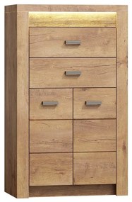 Comodă Nadenas N6 (Arin deschis) (cu iluminat LED). Promo -17%. 1103659