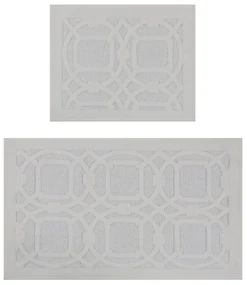Set 2 covorase de baie, Beverly Hills Polo Club, Elena Cream, 100% bumbac