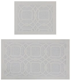 Set 2 covorase de baie, Beverly Hills Polo Club, Elena Cream, 100% bumbac