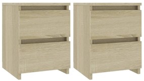 Noptiera, 2 buc., stejar Sonoma, 30 x 30 x 40  cm, PAL