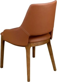 Scaun design LUX, Nuc, Piele sintetica, Brown