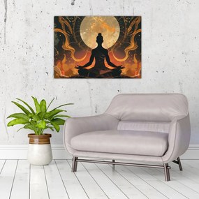 Tablou pe sticlă - Meditație (70x50 cm)