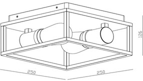 Plafonieră pentru baie Lucide 27100/02/30 CARLYN 2xE14/6W/230V IP54